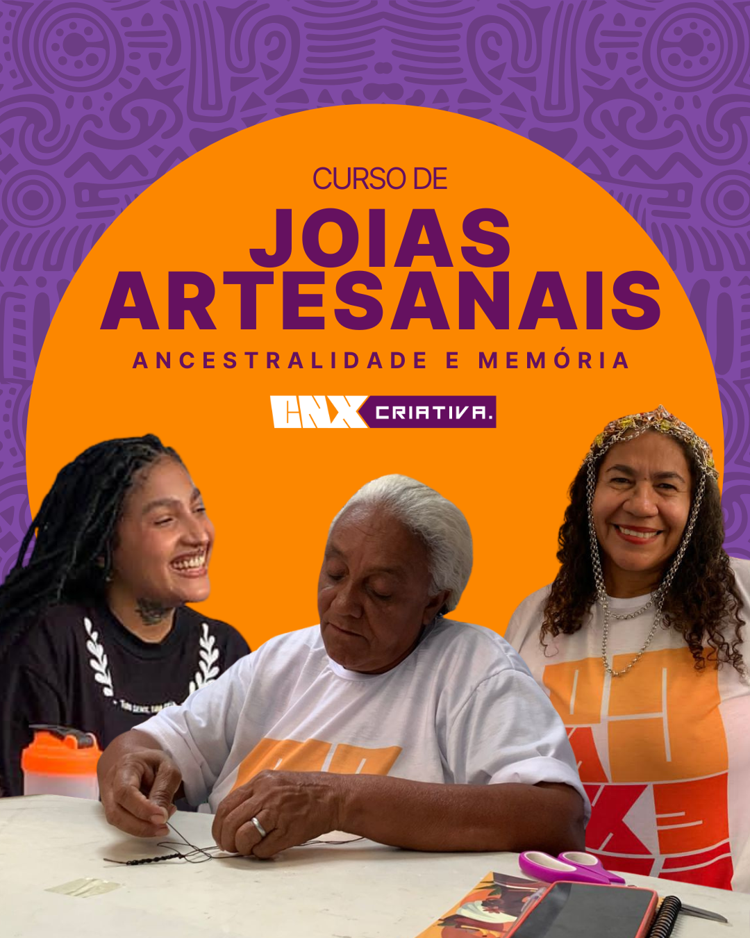 BANNER DE UM CURSO DO PROJETO CONEXÃO CRIATIVA