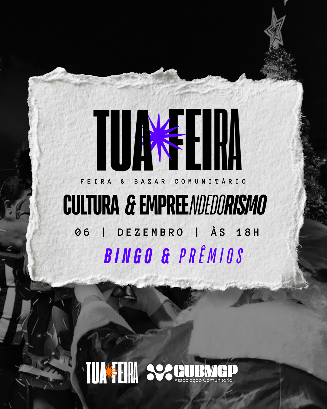 banner da edição da tuafeira em dezembro junto com o bingo